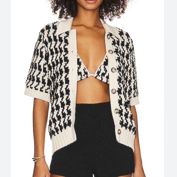 NWT Anine Bing Tommy Cardigan Sweater in Lavender and Cream - Picture 8 of 10